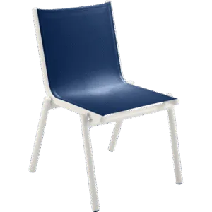 chaise-entre bleu-blanc coton-en-batyline-pilotis-vlaemynck