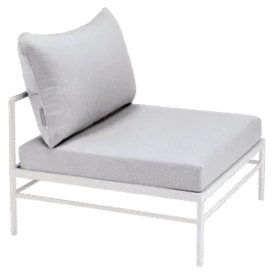 chauffeuse-rivage-vlaemynck-gris métal-blanc coton