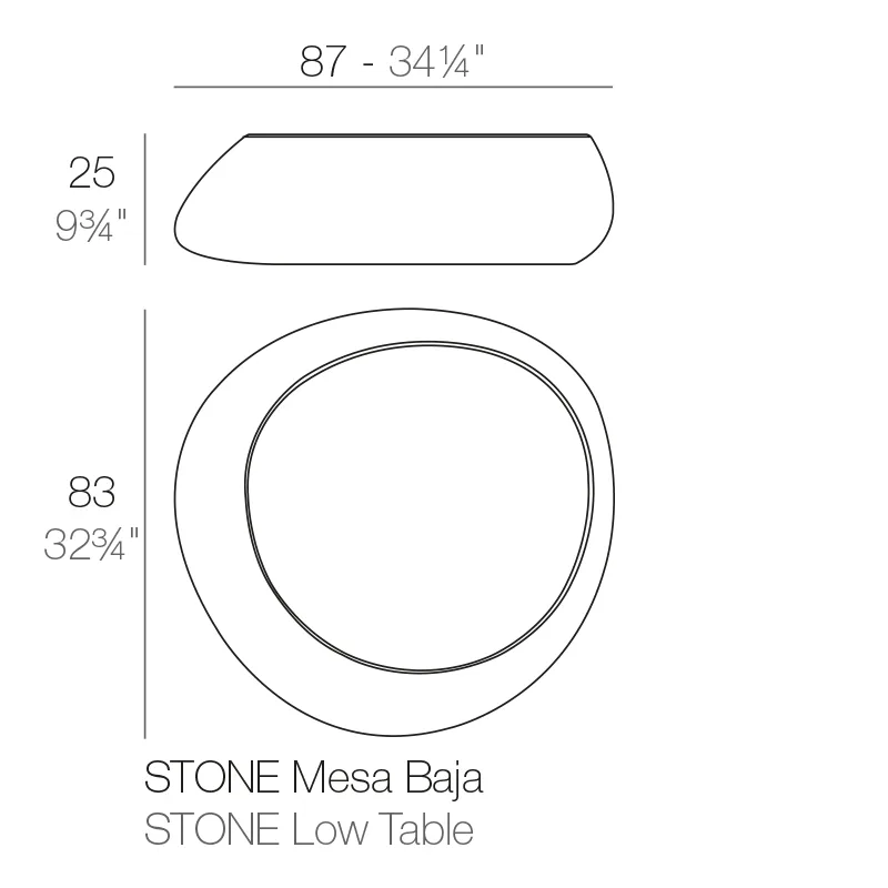 Table basse STONE - Vondom – Image 4