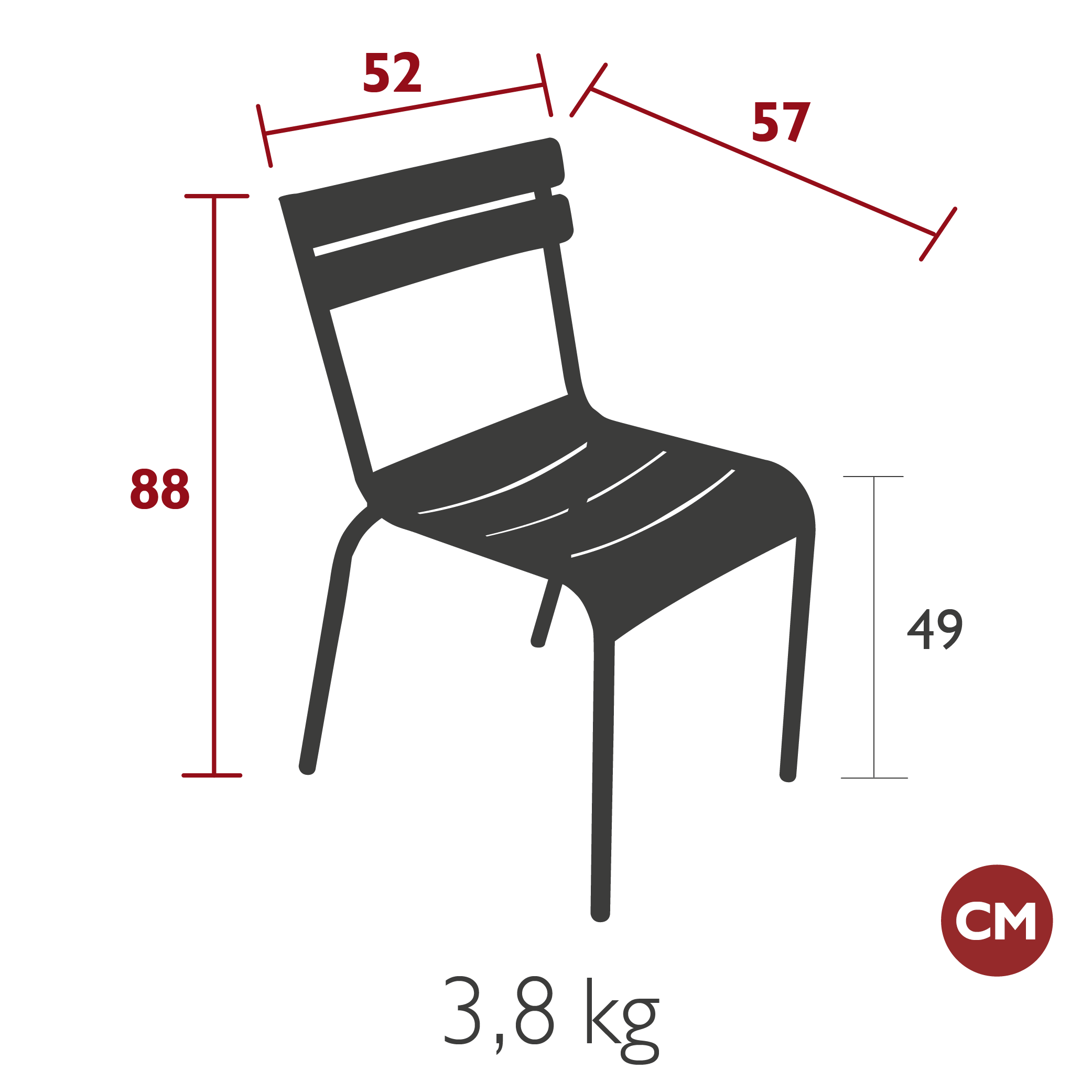 CHAISE LUXEMBOURG Fermob – Image 4