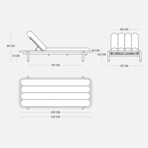 fatboy sunbun daybed dimension