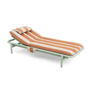 fatboy sunbun daybed mist green stripe orange