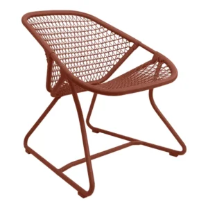 fermob fauteuil bas ocre rouge
