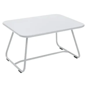 table basse sixties 76 X 55.5 cm blanc coton