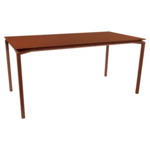 table calvi mat velouté 160 X 80 ocre rouge